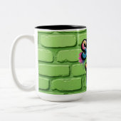 Graffiti Colorful Text Saying Seize The Day Zweifarbige Tasse (Links)