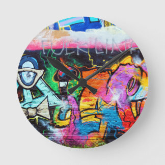 Graffiti Colors Art Malerei Runde Wanduhr
