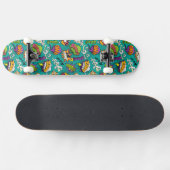 Graffiti-Comic mit leuchtenden Elementen Skateboar Skateboard (Horizontal)