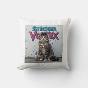Graffiti Cool Cat Urban Street Style Cat Art Kissen