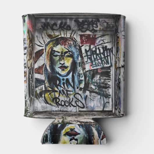 Graffiti Cool Modern Urban Street Art Dosenkühler (Rückseite)
