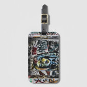 Graffiti Cool Modern Urban Street Art Gepäckanhänger (Vorderseite Vertikal)