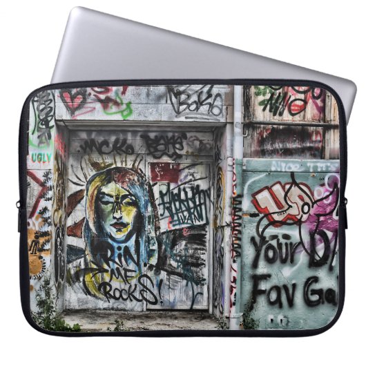 Graffiti Cool Modern Urban Street Art Laptopschutzhülle (Vorderseite)