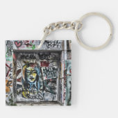 Graffiti Cool Modern Urban Street Art Schlüsselanhänger (Rückseite)