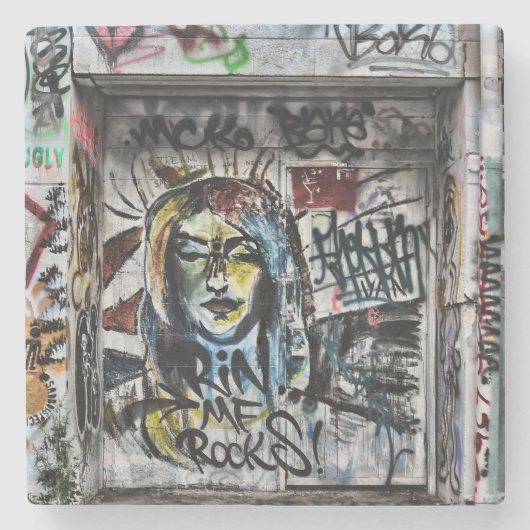 Graffiti Cool Modern Urban Street Art Steinuntersetzer (Vorderseite)