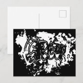 Graffiti Creep Feiertagspostkarte (Vorne/Hinten)
