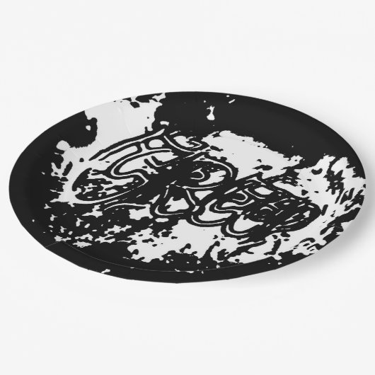 Graffiti Creep Pappteller (Schrägansicht)