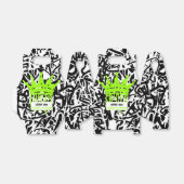 Graffiti Crown Black Green Vielen Dank zum Geburts Geschenkschachtel (Ungefaltet)