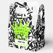Graffiti Crown Black Green Vielen Dank zum Geburts Geschenkschachtel (Geöffnet)
