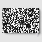 Graffiti Crown Black Orange Birthday Gästebuch (Rückseite)