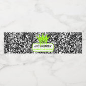 Graffiti Crown Green Let's Celebrate Birthday Wasserflaschenetikett (Einzelnes Label)