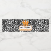 Graffiti Crown Orange Feiern zum Geburtstag Wasserflaschenetikett (Einzelnes Label)