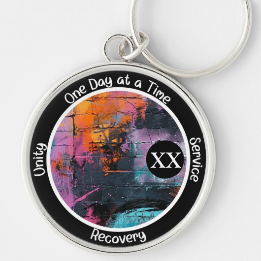 Graffiti Custom Erholung Meilenstein-Geschenk | So Schlüsselanhänger (Vorne)