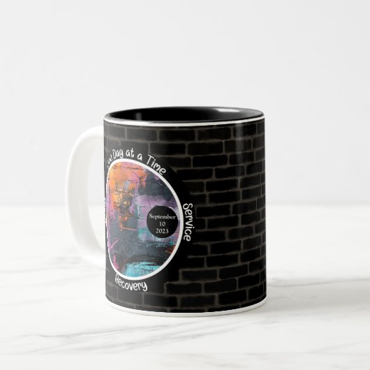 Graffiti Custom Erholung Meilenstein-Geschenk Zweifarbige Tasse (Vorderseite Links)