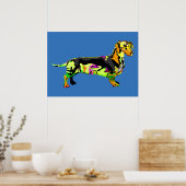 Graffiti-Dackel Poster (Küche)