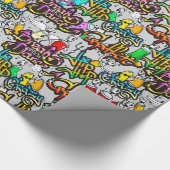 Graffiti Dance Hip Hop Muster Geschenkpapier (Ecke)