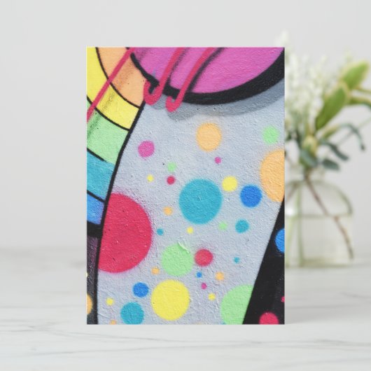 Graffiti Dankeskarte (Stehend Vorderseite)