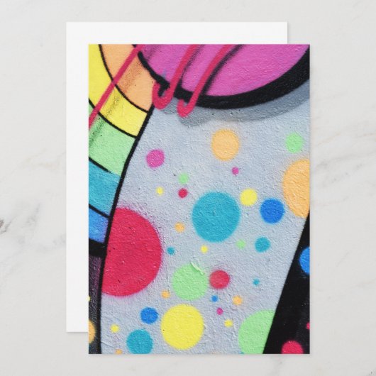 Graffiti Dankeskarte (Vorne/Hinten)