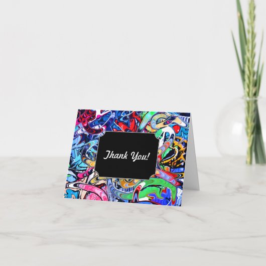 Graffiti Dankeskarte (Vorderseite)