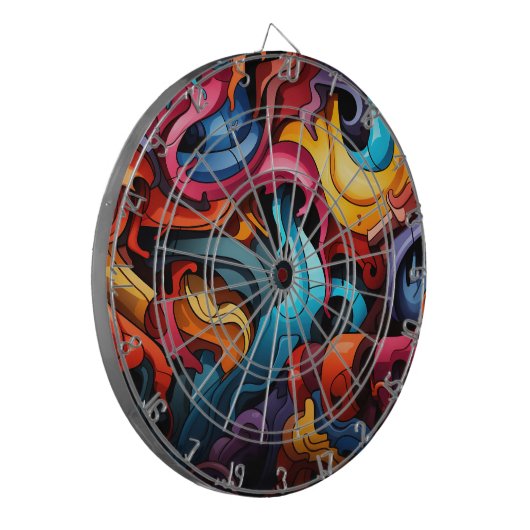 Graffiti Dartboard Dartscheibe (Vorderseite Links)