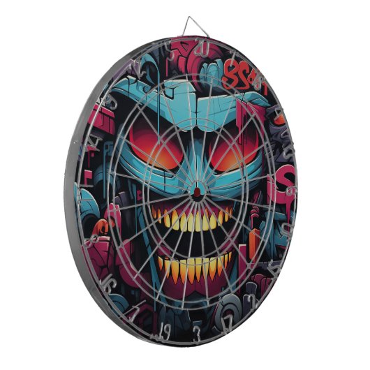 Graffiti Dartboard Dartscheibe (Vorderseite Links)