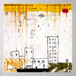 Graffiti-Dekorplakat Poster