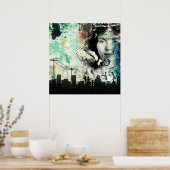 Graffiti-Dekorplakat Poster (Küche)