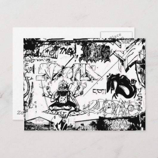 Graffiti Delight Postkarte (Vorne/Hinten)