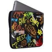 Graffiti der Jungen: Handgezeichnete Kühle Laptopschutzhülle (Vorne Rechts)