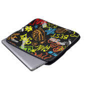 Graffiti der Jungen: Handgezeichnete Kühle Laptopschutzhülle (Vorne Knopf)