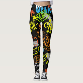 Graffiti der Jungen: Handgezeichnete Kühle Leggings