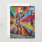 Graffiti der New Yorker Postkarte (Vorne/Hinten)
