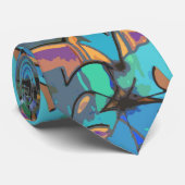 Graffiti Design Necktie Krawatte (Gerollt)