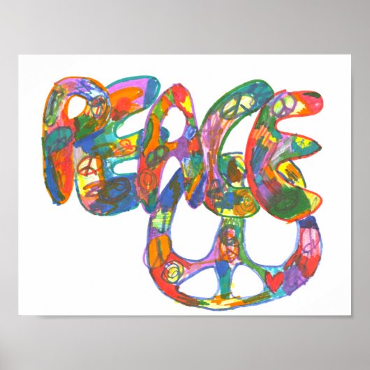 Graffiti Design Peace Poster (Vorne)