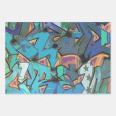 Graffiti Design Wrapping Paper Set Geschenkpapier Set (Vorderseite 2)