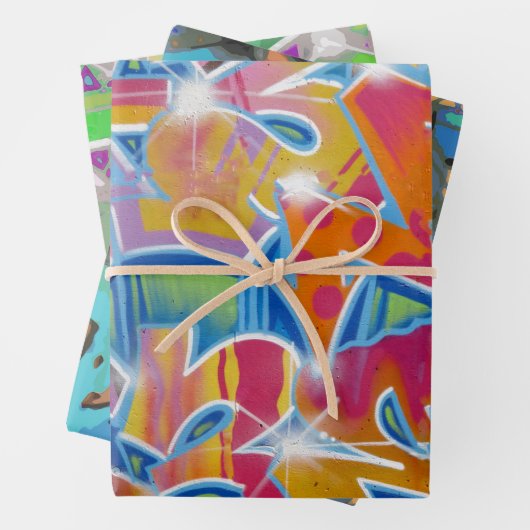 Graffiti Design Wrapping Paper Set Geschenkpapier Set (Beispiel)