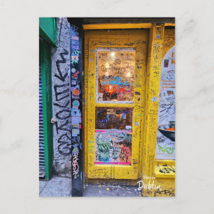 Graffiti Dining Dublin Irland Postkarte