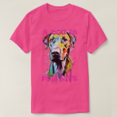 Graffiti Dog Portrait Ein Hund ist für Leben 2 T-Shirt (Design vorne)