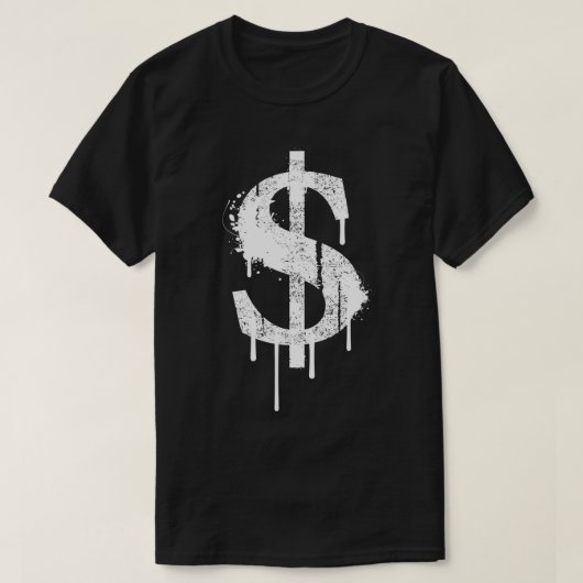 Graffiti Dollar Bill Dollar Unterzeichnung $ Urban T-Shirt (Design vorne)