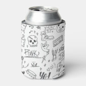Graffiti Doodles: Punk Music Scribble Dosenkühler (Kanne Vorderseite)