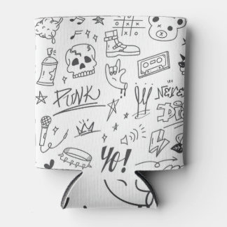 Graffiti Doodles: Punk Music Scribble Dosenkühler