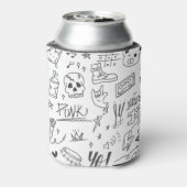 Graffiti Doodles: Punk Music Scribble Dosenkühler (Kanne Rückseite)