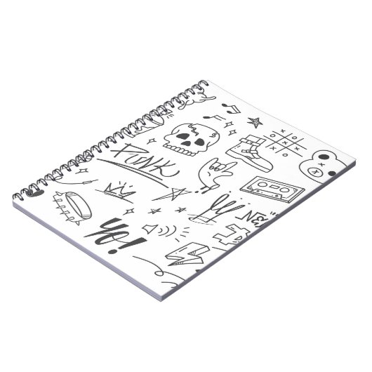 Graffiti Doodles: Punk Music Scribble Notizblock (Linke Seite)