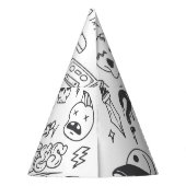 Graffiti Doodles: Punk Music Scribble Partyhütchen (Rückseite)