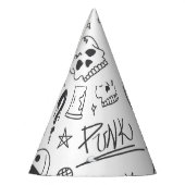 Graffiti Doodles: Punk Music Scribble Partyhütchen (Links)