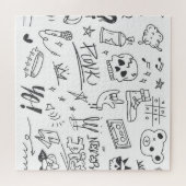 Graffiti Doodles: Punk Music Scribble Puzzle (Horizontal)