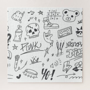 Graffiti Doodles: Punk Music Scribble Puzzle