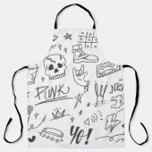 Graffiti Doodles: Punk Music Scribble Schürze (Vorderseite)