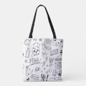 Graffiti Doodles: Punk Music Scribble Tasche (Rückseite)