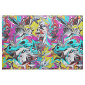 Graffiti-Druck Stoff (Fat Quarter (45,7 x 55,9 cm))